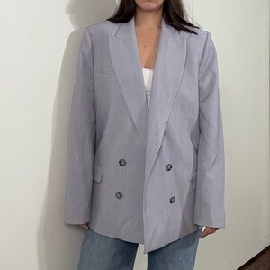 Nolan double breasted grey blazer